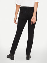 Load image into Gallery viewer, Lois Georgia Black Stretch Mid-High Denim Straight Leg Jeans
