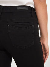 Load image into Gallery viewer, Lois Georgia Black Stretch Mid-High Denim Straight Leg Jeans
