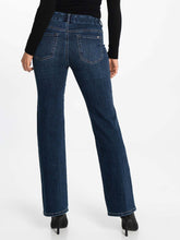 Load image into Gallery viewer, Lois Maddie Dark Blue Mid High Waist Pull On Straight Leg Jeans
