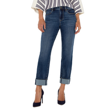 Load image into Gallery viewer, Liverpool Rushland (Medium Blue) Marley Girlfriend Cuffed Mid-Rise Eco Jeans
