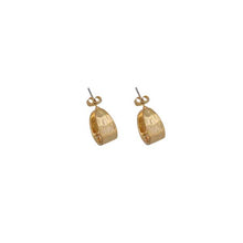 Load image into Gallery viewer, Merx Sofistica Textured Gold Hoop Earrings
