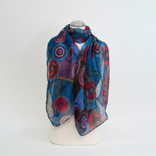 Load image into Gallery viewer, Caracol Mandala Print Scarf in Mix &amp; Navy
