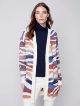 Load image into Gallery viewer, Charlie B Amethyst Space Dye Knit Long Open Cardigan with Pockets
