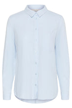 Load image into Gallery viewer, Part Two Heather Blue Kivas Woven Linen Blend Shirt
