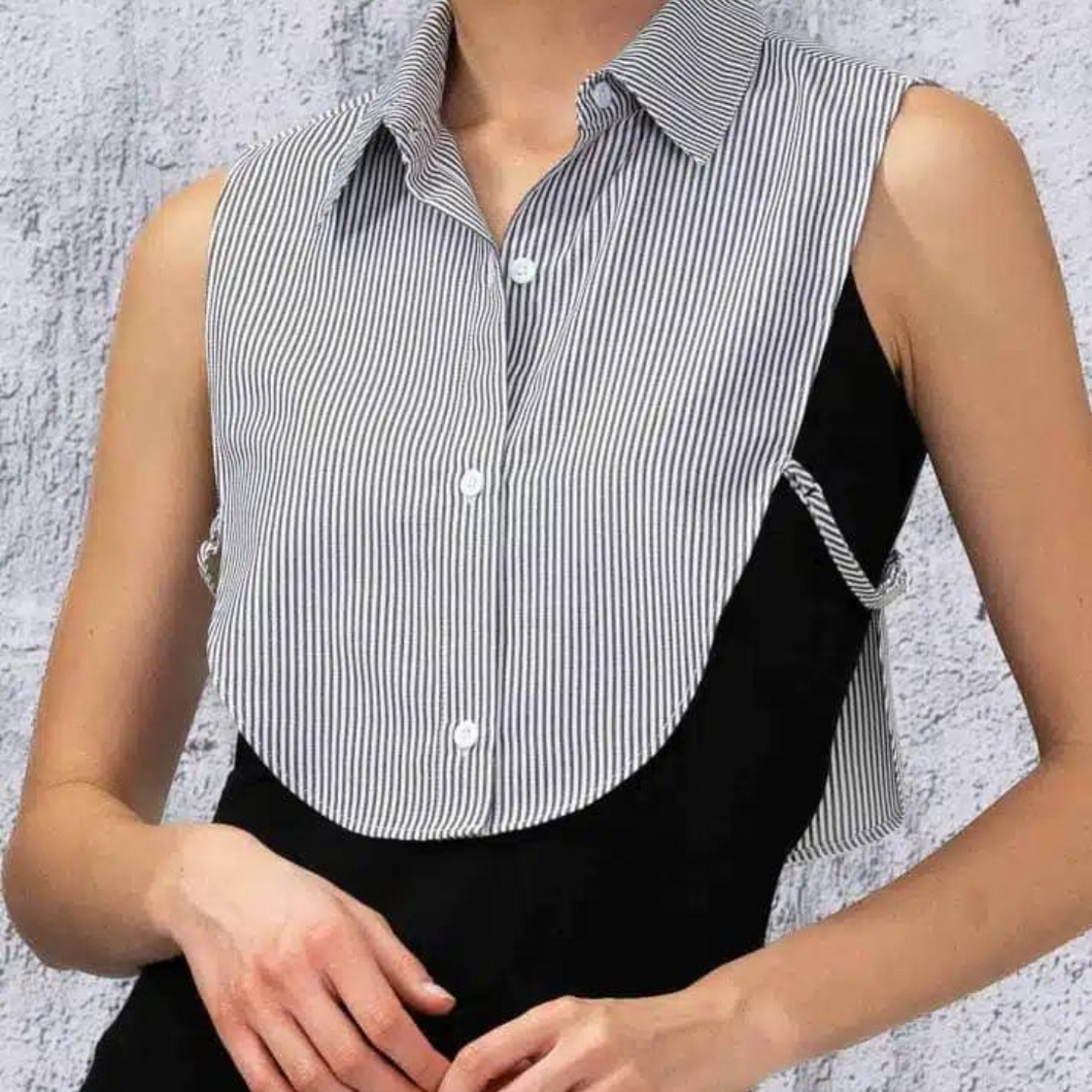 Alison Sheri Collared Dickie Blouse - One Size