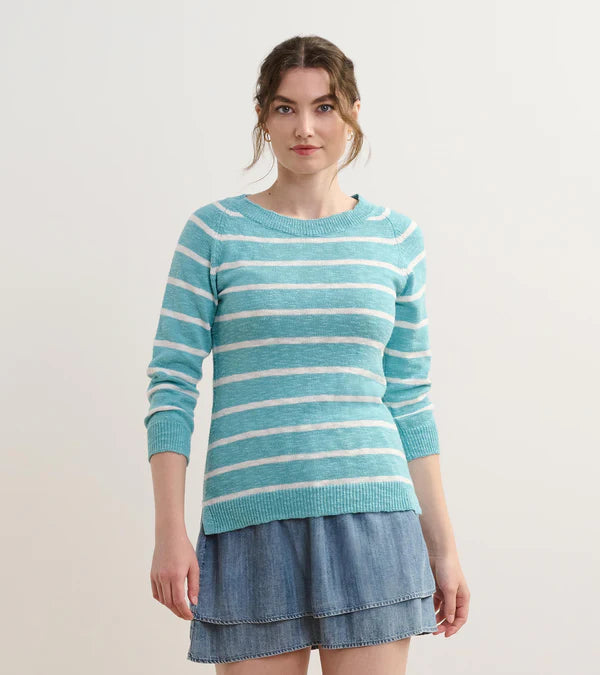 Hatley Mariner Sweater in Aruba Blue or White - 100% Cotton