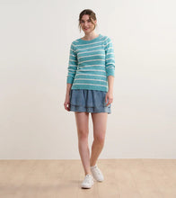 Load image into Gallery viewer, Hatley Mariner Sweater in Aruba Blue or White - 100% Cotton
