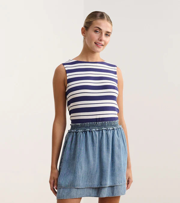 Hatley Patriot Blue Stripe Round Neck Everyday Tank