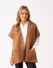 Load image into Gallery viewer, Marble Open Front Drape Cardigan with Pockets
