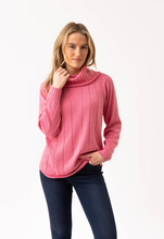Load image into Gallery viewer, Marble Vertical Seam Turtle Neck Sweater
