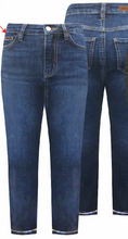 Load image into Gallery viewer, Simon Chang Forever Stretch Medium Blue High Waisted Straight Leg Jeans
