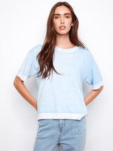 Load image into Gallery viewer, Charlie B Short Sleeve Reverse Print Sweater
