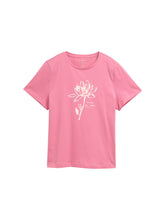 Load image into Gallery viewer, Tom Tailor Bright Rose Basic Crew Neck T-Shirt - 100% Organic Cotton
