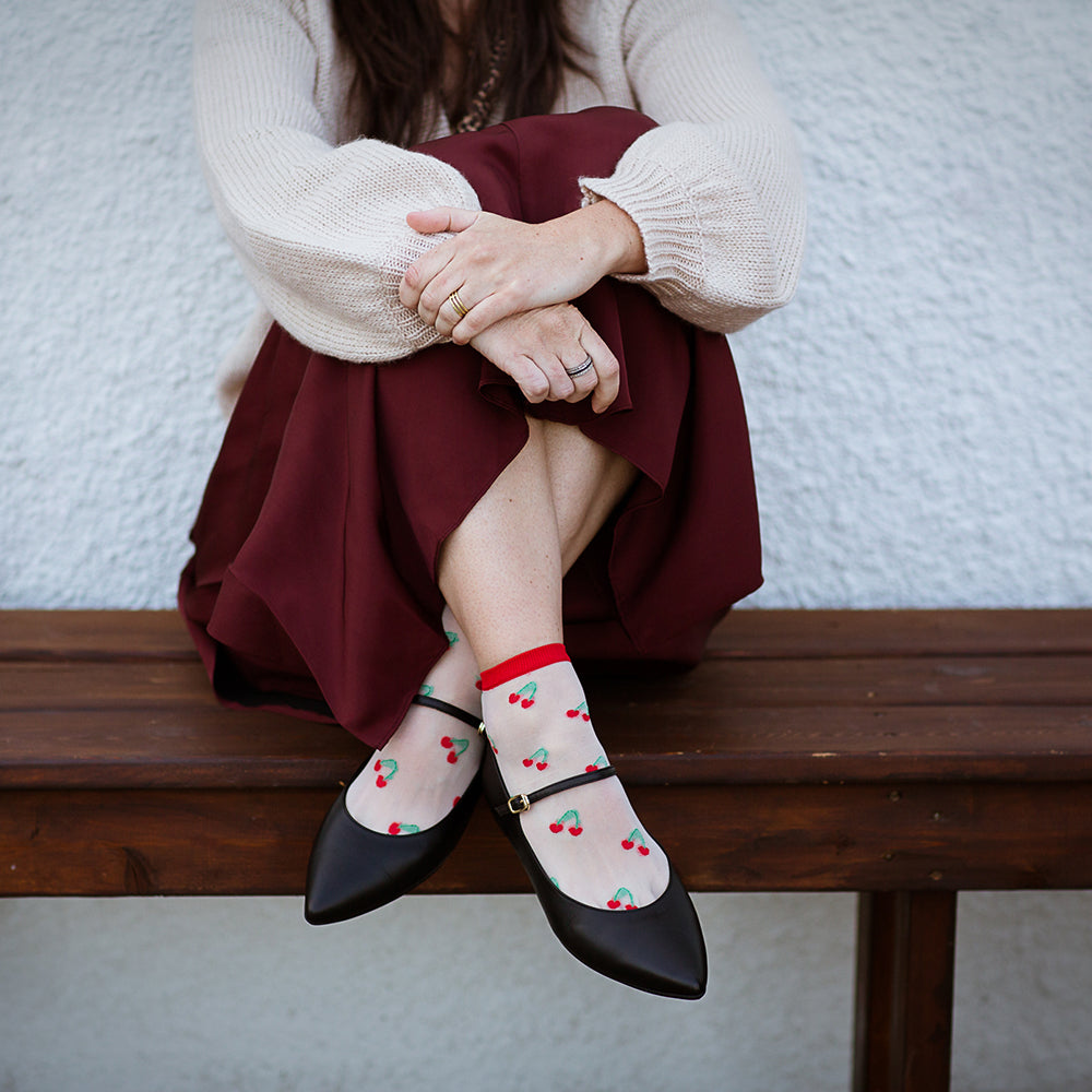 Sheer Fruit Socks