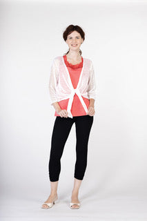 Variations Open Weave Knit Bolero in Black or Off White