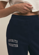Load image into Gallery viewer, Favorite Daughter Navy Collegiate Jogger

