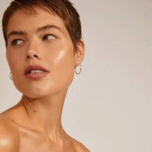 Load image into Gallery viewer, Pilgrim APRIL Recycled Silver Plated Small Hoop Earrings
