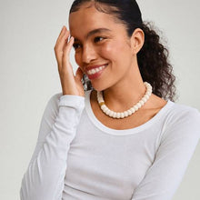 Load image into Gallery viewer, Pilgrim ECLIPSE White/Silver Plated Necklace
