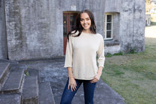 Load image into Gallery viewer, Orientique Boat Neck 3/4 Sleeve Cotton Sweater
