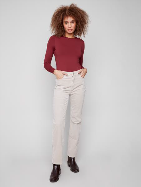 Charlie B Straight Leg Corduroy Pants