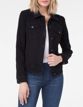 Load image into Gallery viewer, Liverpool Black Rinse Classic Stretch Jean Jacket
