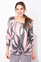 Load image into Gallery viewer, Escape by Habitat V-Neck Abstract Floral Print Cotton Tunic in Lapis or Pink
