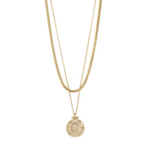 Load image into Gallery viewer, Pilgrim 2 in 1 Gold Plated Coin Necklace
