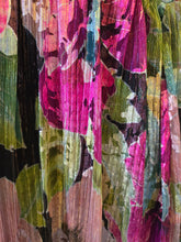 Load image into Gallery viewer, SLNY Pink Multi Metallic Floral Print V-Neck Pleated Gown
