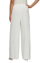 Load image into Gallery viewer, Alex Evenings Ivory Basic Straight Leg Pull On Silky Pant with Chiffon Overlay
