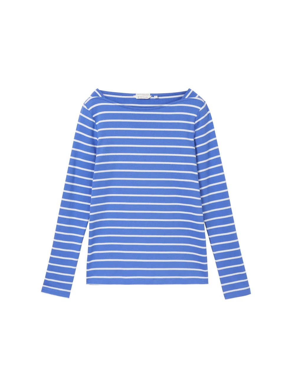 Tom Tailor Preppy Jean Blue & White Stripe Long Sleeve T-Shirt - Organic Cotton