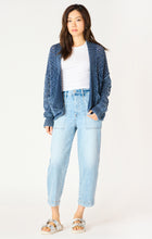 Load image into Gallery viewer, Dex Washed Indigo Long Sleeve Relaxed Fit Cardigan
