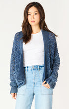 Load image into Gallery viewer, Dex Washed Indigo Long Sleeve Relaxed Fit Cardigan
