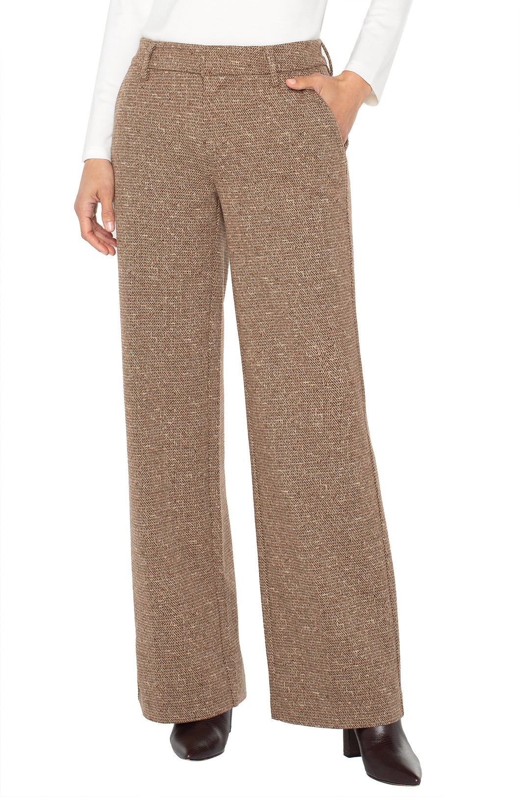Liverpool Herringbone Wide Pant