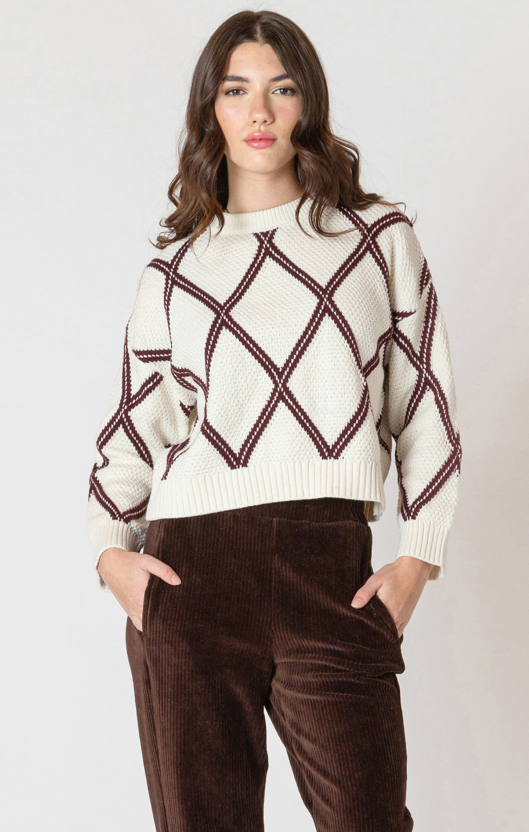 Dex Diamond Check Sweater