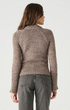 Load image into Gallery viewer, Dex Grey &amp; Black Melange Asymmetric Buttoned Sweater
