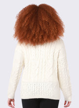 Load image into Gallery viewer, Dex Cream Cable Knit V-Neck Button Front Cardigan
