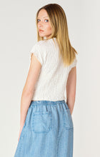 Load image into Gallery viewer, Dex Short Sleeve Round Neck Textured Tee In Cool Blue or White
