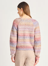 Load image into Gallery viewer, Dex Pink &amp; Blue Multi-Coloured Space Dye Button Front Cardigan
