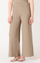 Load image into Gallery viewer, Dex Taupe Textured Flowy Pull On Wide Leg Pants
