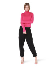 Load image into Gallery viewer, Dex Bright Hot Pink Basic Knit Cropped Turtleneck
