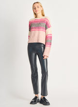 Load image into Gallery viewer, Dex Tonal Pink &amp; Grey Mix Stripe Pullover Sweater
