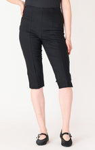 Load image into Gallery viewer, Dex Black Side Zip Capri Pants With Piping Detail
