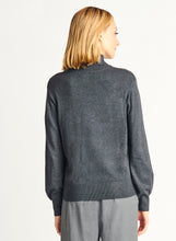 Load image into Gallery viewer, Dex Charcoal Mix Fine Knit Pullover Turtleneck Sweater
