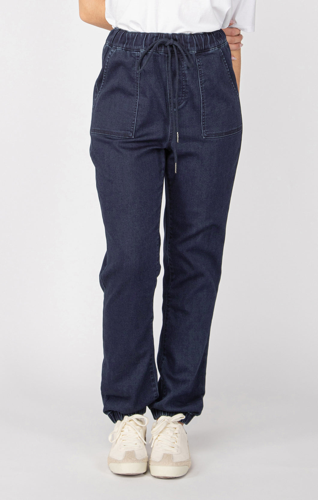 Dex Knit Denim Jogger in Dark Indigo Wash