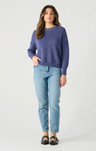 Load image into Gallery viewer, Dex Deep Blue Drop Shoulder Pullover Sweater
