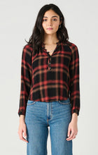 Load image into Gallery viewer, Dex Golden Rust Plaid Long Sleeve Textured Button Front Shirt
