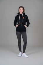 Load image into Gallery viewer, Wanakome Hera Front Zip Hoodie in Dark Heather Grey or Black
