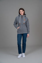 Load image into Gallery viewer, Wanakome Hera Front Zip Hoodie in Dark Heather Grey or Black
