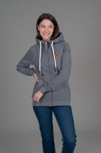 Load image into Gallery viewer, Wanakome Hera Front Zip Hoodie in Dark Heather Grey or Black
