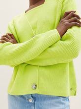 Load image into Gallery viewer, Tom Tailor V-Neck Cardigan in Light Cashew Beige or Neon Lime
